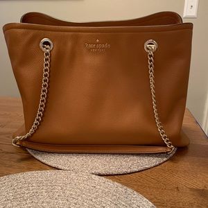 Cognac colored Kate Spade tote bag.